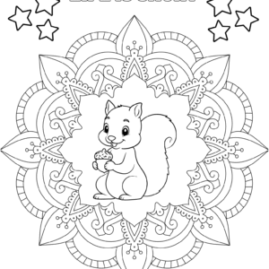 Life Is Short: ADHD Mandala Squirrel Coloring Page